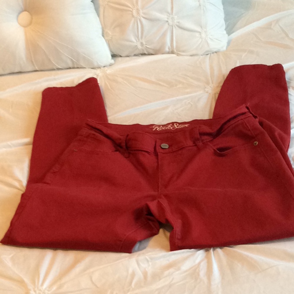 Old Navy Rock Star red jeans size 12